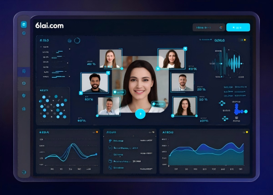 计算机视觉技术界面，显示物体识别与跟踪算法分析过程，多个目标被框选并标注